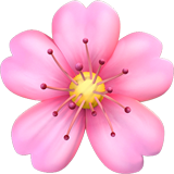 Emoji fleur rose